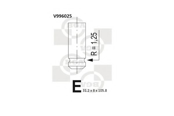 BGA V996025 Exhaust Valve